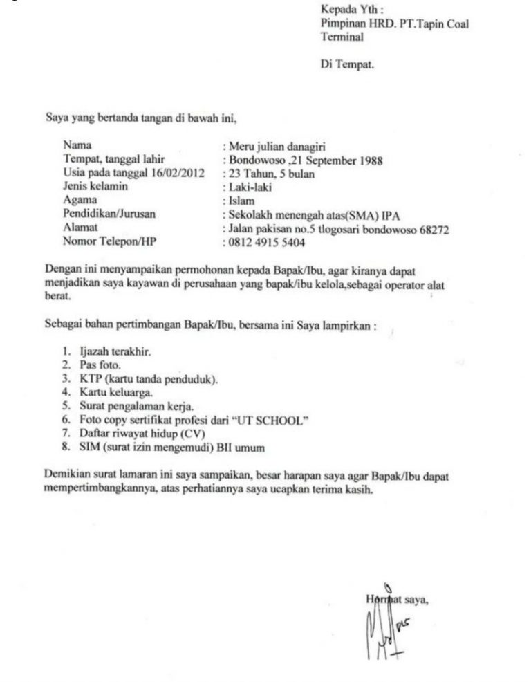 Contoh Format Surat Pengalaman Kerja Destinasi Wisata Bali 